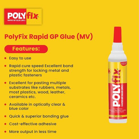 غراء متوسط ​​اللزوجة Rapid GP - 125 جم - مثالي للحلقات المطاطية ومرشحات الهواء والزيت وتطبيقات العمل الداخلية - حل ربط سريع وموثوق in Saudi Arabia