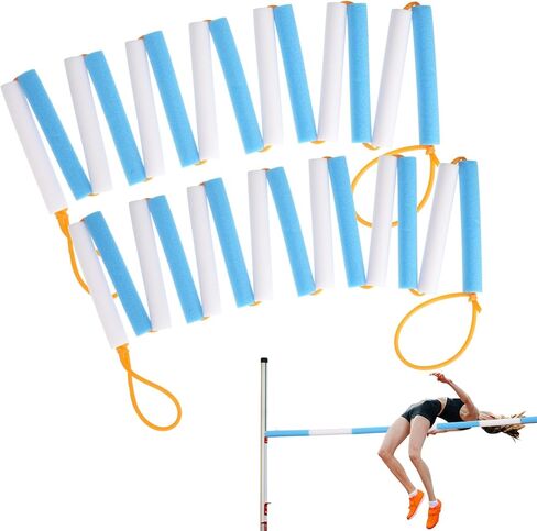 2pack مرونة كروسباند العارضة، 13ft معدات التدريب القفز العالي، شريط الجمباز قابلة للطي، طويلة عالية القفز بنجي العارضة المرنة، القطب القفز التدريب القفز العصابات لممارسة القفز العالي in Saudi Arabia