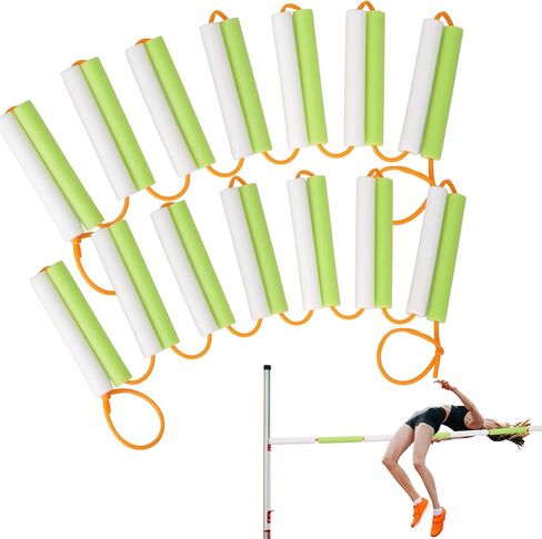 2pack مرونة كروسباند العارضة، 13ft معدات التدريب القفز العالي، شريط الجمباز قابلة للطي، طويلة عالية القفز بنجي العارضة المرنة، القطب القفز التدريب القفز العصابات لممارسة القفز العالي in Saudi Arabia