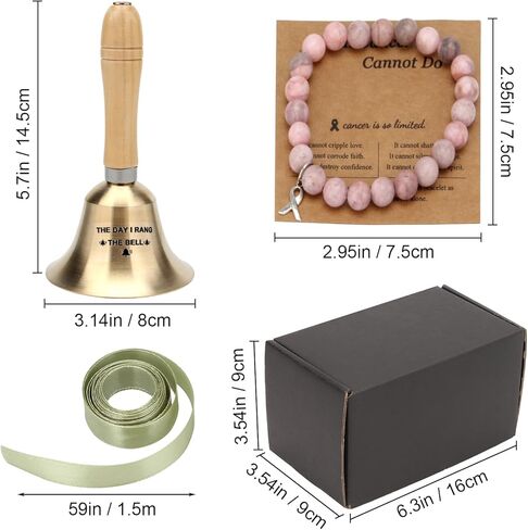 Cancer Bell Ringing Gift Set, Cancer Survivor Gifts, Keepsake End of Chemo, Last Day of Chemo Treatment Gift, The Day I Rang the Bell Ornament, Cancer Free Ceremony, Cancer Recovery Ornament in Kuwait