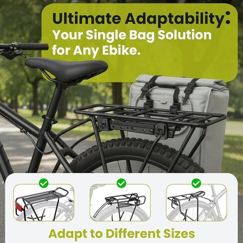 2-in-1 Fully Reflective Bike Pannier Backpack for Rear Rack – Waterproof 25L Bicycle Rack Bag with Padded Laptop Compartment, 360° Visibility for Night Commuting - LANTERN in Saudi Arabia