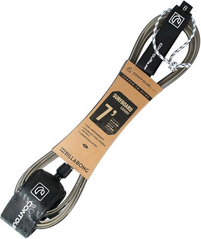 Billabong x Surfboard Leash – Ankle Leash with Double Swivel, Heavy-Duty PU Cord for Longboards and Shortboards, Secure and Lightweight (7 FT - NEW) in Kuwait