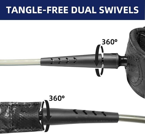 Billabong x Surfboard Leash – Ankle Leash with Double Swivel, Heavy-Duty PU Cord for Longboards and Shortboards, Secure and Lightweight (7 FT - NEW) in Kuwait