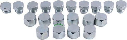 10 أزواج 1/2 "# 8 JIC Cap 0304-C-08 & Plug 2408-08 تركيب المحول الهيدروليكي 3/4-16 خيط in Saudi Arabia
