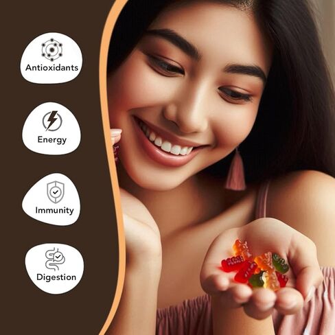 Chaga Mushroom Gummies — Antioxidant Immune Support Supplement - Dietary Mushroom Supplement - 60 Gummies - Made in USA - Shrooms for Health - Organic Vegan Frendly in Saudi Arabia