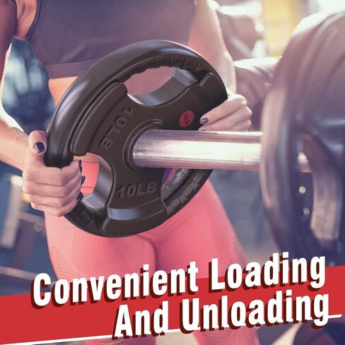 Rubber Weight Plates for Barbell, 2-Inch Olympic Grip Plate for Strength Training, Weightlifting and Bodybuilding in Home & Gym in Saudi Arabia