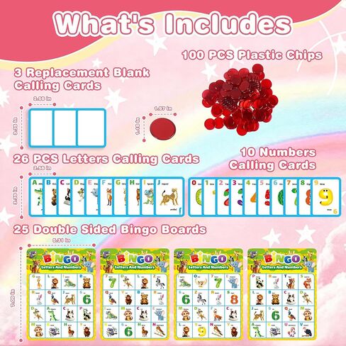 لعبة بينغو الأبجدية والأرقام للأطفال من سن 3 إلى 6 سنوات، لعبة ABC و123 لعبة بينغو للأطفال الصغار من سن 4 إلى 8 سنوات، ألعاب تعلم الحروف الأبجدية للأطفال، أنشطة تعليمية لمرحلة ما قبل المدرسة، ألعاب مطابقة عائلية in Kuwait