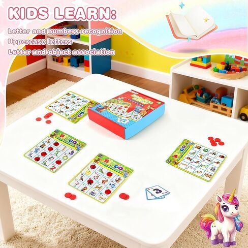 لعبة بينغو الأبجدية والأرقام للأطفال من سن 3 إلى 6 سنوات، لعبة ABC و123 لعبة بينغو للأطفال الصغار من سن 4 إلى 8 سنوات، ألعاب تعلم الحروف الأبجدية للأطفال، أنشطة تعليمية لمرحلة ما قبل المدرسة، ألعاب مطابقة عائلية in Kuwait