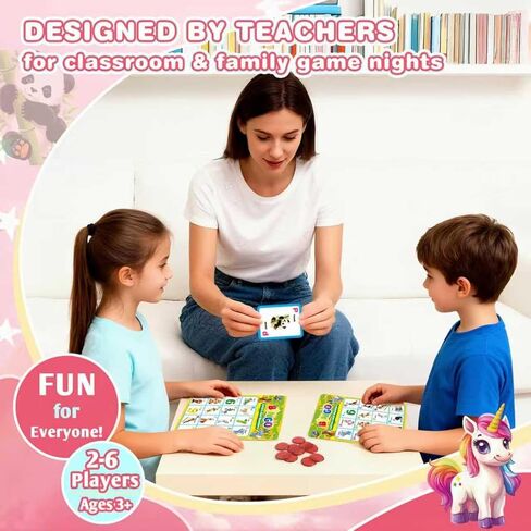 لعبة بينغو الأبجدية والأرقام للأطفال من سن 3 إلى 6 سنوات، لعبة ABC و123 لعبة بينغو للأطفال الصغار من سن 4 إلى 8 سنوات، ألعاب تعلم الحروف الأبجدية للأطفال، أنشطة تعليمية لمرحلة ما قبل المدرسة، ألعاب مطابقة عائلية in Kuwait