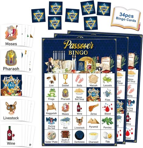 بطاقات عيد الفصح بينغو لـ 24 لاعبًا، بطاقات عيد الفصح وديكورات هدايا الحفلات، أنشطة العطلات العائلية ومستلزمات ألعاب البنغو للبالغين in Kuwait