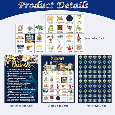 بطاقات عيد الفصح بينغو لـ 24 لاعبًا، بطاقات عيد الفصح وديكورات هدايا الحفلات، أنشطة العطلات العائلية ومستلزمات ألعاب البنغو للبالغين in Kuwait