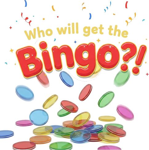 Upgraded Bingo Set, 5-Pack Bingo Wand& 100 Metal Bingo Chips, 5 Colors - Large Group Game, Family Night, Sensory Activity, Educational Science Tool in Saudi Arabia