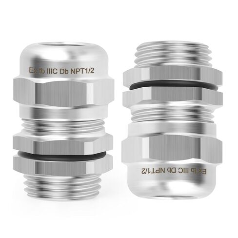 2 قطعة 1/2 "NPT وصلة كابل من الفولاذ المقاوم للصدأ ، غدة كابل معدنية مقاومة للماء ، حماة غدة كابل قابلة للتعديل 8-12 مللي متر in Kuwait