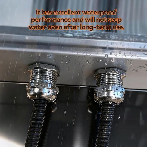 2 قطعة 1/2 "NPT وصلة كابل من الفولاذ المقاوم للصدأ ، غدة كابل معدنية مقاومة للماء ، حماة غدة كابل قابلة للتعديل 8-12 مللي متر in Kuwait