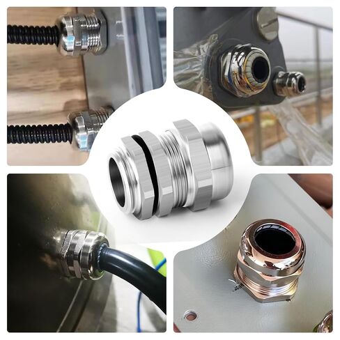 2 قطعة 1/2 "NPT وصلة كابل من الفولاذ المقاوم للصدأ ، غدة كابل معدنية مقاومة للماء ، حماة غدة كابل قابلة للتعديل 8-12 مللي متر in Kuwait