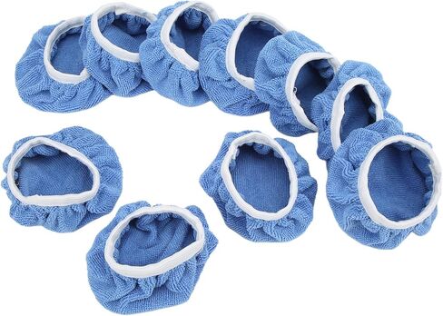 Car Polisher Waxer Pad Bonnet Set, Microfiber, 12 Packs, 145mm and 160mm - High Elasticity, Durable Material, Multi - Vehicle Use in Saudi Arabia