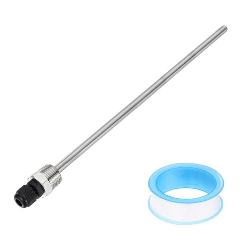 MECCANIXITY G1/2 Thermowell Weldless، 304 الفولاذ المقاوم للصدأ 8 مم مستشعر درجة الحرارة بقطر 8 مم مع غدة كابل 200 مم وشريط لتخمير البيرة في المنزل، أبيض in Kuwait