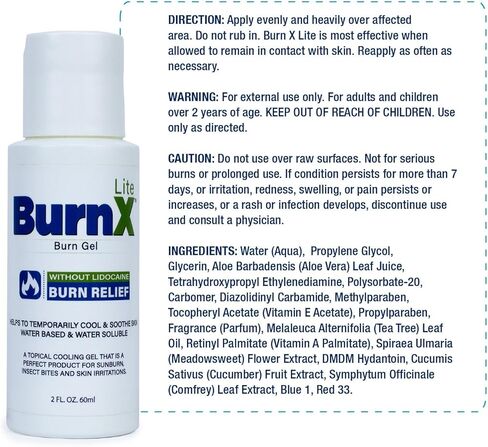 CoreTex Burn X Lite Cooling Gel - Pack of 6 Single-Use Lidocaine-Free Burn Gel Packets with Aloe Vera, Vitamins, and Other Natural Compounds - Sunburn Relief that Cools and Soothes Irritated Skin in Kuwait