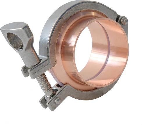 طقم حلقات لحام نحاسية ثلاثية المشبك/ثلاثية البرسيم مقاس 2 بوصة مع مشبك وحشيات in Kuwait