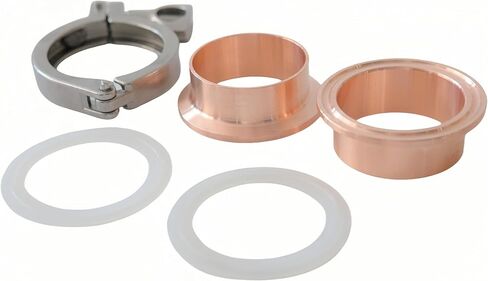 طقم حلقات لحام نحاسية ثلاثية المشبك/ثلاثية البرسيم مقاس 2 بوصة مع مشبك وحشيات in Kuwait