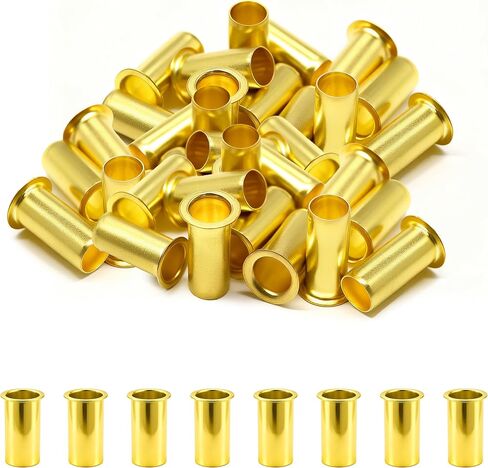 Siptenk 60PCS Brass Compression Tube Inserts for OD 3/8", Insert Tube Support Compression Sleeve Fitting, Sleeve Ferrules for Oil Water Air Pipe in Kuwait