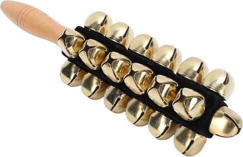 Sleigh Bell, Rich Sound Handheld Percussion Instrument with Wooden Handle for Christmas Carols Parties Music Training Stage Performances in Saudi Arabia