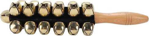 Sleigh Bell, Rich Sound Handheld Percussion Instrument with Wooden Handle for Christmas Carols Parties Music Training Stage Performances in Saudi Arabia