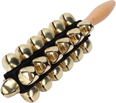 Sleigh Bell, Rich Sound Handheld Percussion Instrument with Wooden Handle for Christmas Carols Parties Music Training Stage Performances in Saudi Arabia