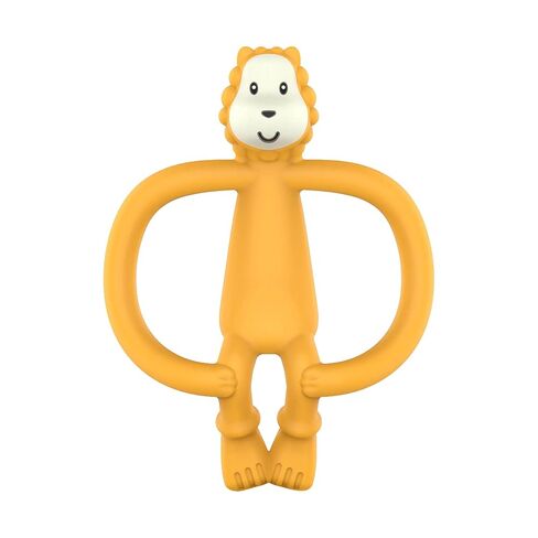 Matchstick Monkey Animal Silicone Teether for Baby 3 Months+, Easy to Hold & Naturally Fits in Mouth, BPA Free Food Grade w/BioCote Protection, Stimulates & Massages Sore Gums, Teddy Tiger in Kuwait
