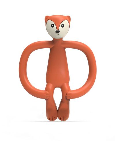 Matchstick Monkey Animal Silicone Teether for Baby 3 Months+, Easy to Hold & Naturally Fits in Mouth, BPA Free Food Grade w/BioCote Protection, Stimulates & Massages Sore Gums, Teddy Tiger in Kuwait