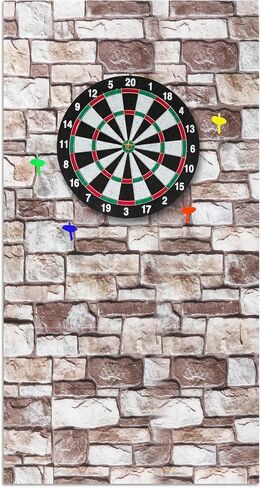 Vinsot Dart Board Wall Protectors 35.4 x 23.6 inch Brick Felt Wall Tiles Removable Dart Board Surround Protector Cork Backboard Alternative in Saudi Arabia