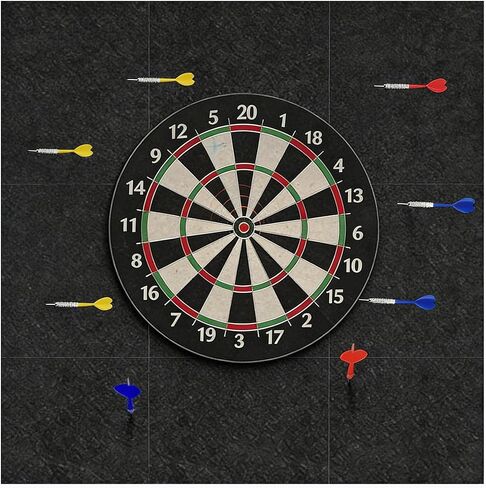 36"x36"x0.5" Extra Large Dartboard Wall Protector-9Pcs, Thick Felt Backboard & Surround with Adhesive Pads | Foldable Design for Easy Storage & Install | Home,Garage,Basement Game Room Accessories in Saudi Arabia