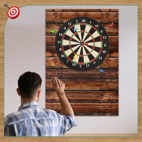 4 قطع من واقيات الحائط الدائرية، مقاس 60.96 سم ارتفاعًا × 60.96 سم عرضًا × 0.5 سم، ألواح خشبية محببة وواقي حائطي، ألواح رمي السهام مربعة، بلاط داعم in Kuwait