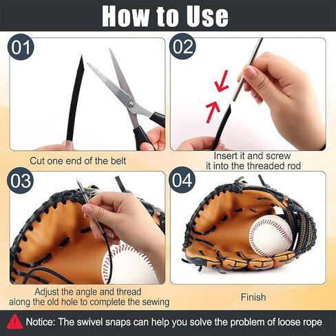 WADORN 5.47 Yards Baseball Glove Lace Kit, Mitt Lace Repair Kit Include Needles Leather Laces 6 Colors Locks Perfect Quick Repair Baseball Glove Repair Lacing Kits for Catchers Gloves Replacing in Saudi Arabia