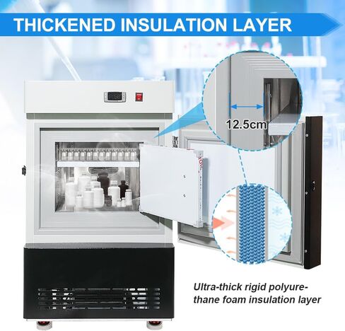 -86°C Ultra Low Temp Freezer 30L (1.06 cu ft), Lab Freezer with Digital Display & Alarm, High-Efficiency Cooling(Biotech/Pharma/Sample Storage) in Saudi Arabia