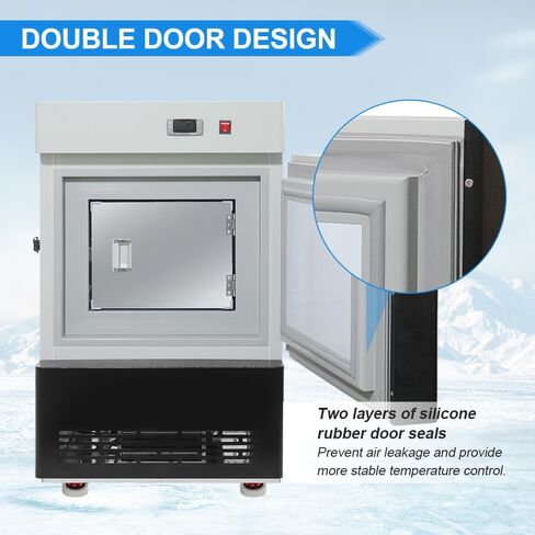 -86°C Ultra Low Temp Freezer 30L (1.06 cu ft), Lab Freezer with Digital Display & Alarm, High-Efficiency Cooling(Biotech/Pharma/Sample Storage) in Saudi Arabia