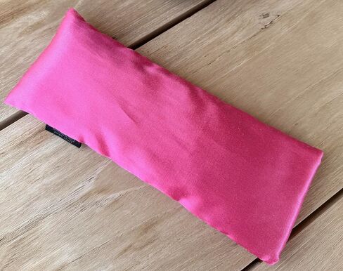 Weighted Lavender Eye Pillow for Yoga, Travel – Sateen Cotton Cover, Flax Seed Filling, Natural Lavender, Hot & Cold Use in Saudi Arabia
