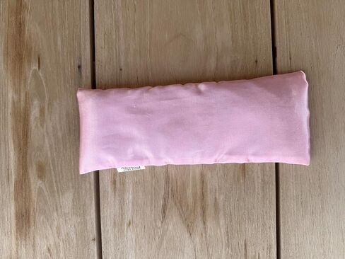 Weighted Lavender Eye Pillow for Yoga, Travel – Sateen Cotton Cover, Flax Seed Filling, Natural Lavender, Hot & Cold Use in Saudi Arabia