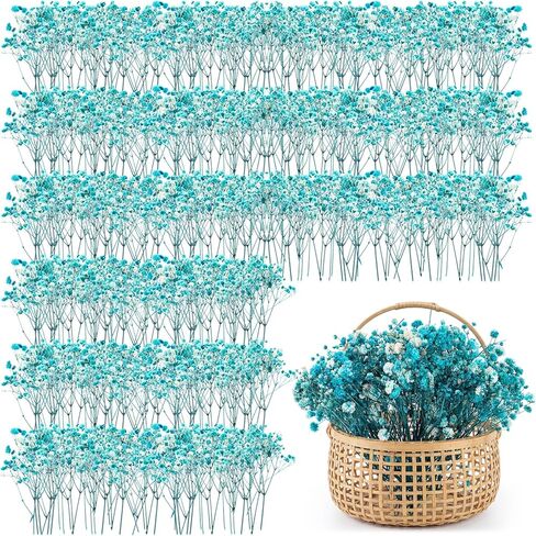 Fumete 100 PCS Mini Dridy Babys Breath Flowers Pink 5600+ Babys Breath Breat Bouket Gypsophila Natural Form in Saudi Arabia