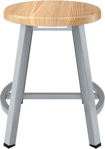 مقعد بيمبرلي رو مقاس 18 بوصة، مقعد من خشب الصنوبر الصلب، إطار فولاذي رمادي مقاس 14 مع قاعدة منحنية، انزلاقات قبة صناعية، لحامات كاملة، سعة متينة تبلغ 300 رطل، ارتفاع قابل للتعديل، مساحة صنع أو غرفة علمية in Kuwait