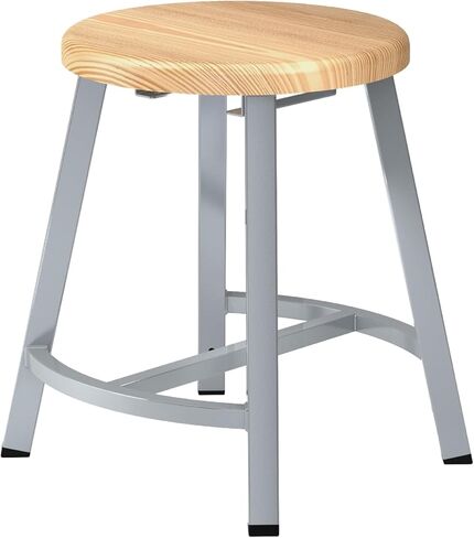 مقعد بيمبرلي رو مقاس 18 بوصة، مقعد من خشب الصنوبر الصلب، إطار فولاذي رمادي مقاس 14 مع قاعدة منحنية، انزلاقات قبة صناعية، لحامات كاملة، سعة متينة تبلغ 300 رطل، ارتفاع قابل للتعديل، مساحة صنع أو غرفة علمية in Kuwait