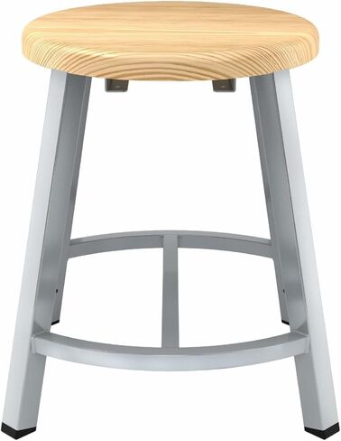 مقعد بيمبرلي رو مقاس 18 بوصة، مقعد من خشب الصنوبر الصلب، إطار فولاذي رمادي مقاس 14 مع قاعدة منحنية، انزلاقات قبة صناعية، لحامات كاملة، سعة متينة تبلغ 300 رطل، ارتفاع قابل للتعديل، مساحة صنع أو غرفة علمية in Kuwait