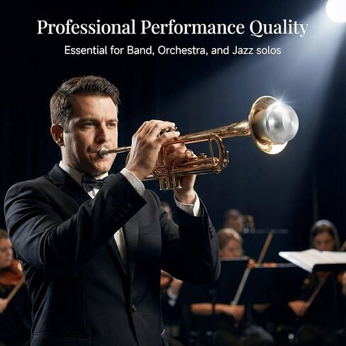 كتم صوت البوق، كاتم صوت بوق ألومنيوم خفيف الوزن ممتاز لممارسة المنزل الهادئ - تصميم متخصص للمعيشة في الشقة - مثالي للمبتدئين والطلاب واللاعبين المحترفين in Kuwait