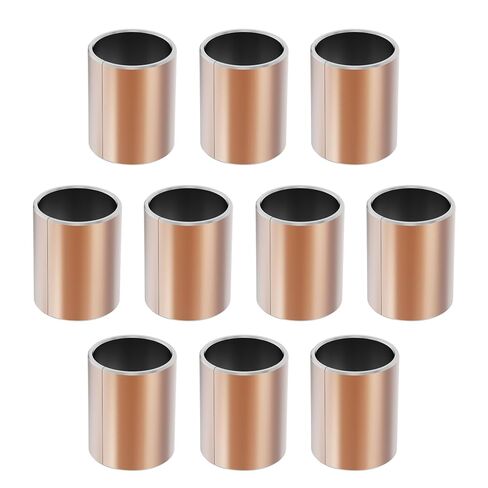 10 Pcs Sleeve Bearings 6mm Bore x 8mm OD x 6mm Length Plain Bearings Wrapped Oilless Bushings Brass Self-Lubricating Sintered Bronze Bushings for Industrial Machinery & Sliding Parts in Saudi Arabia