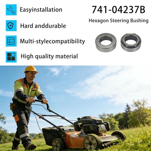 741-04237 Hexagon Steering Bushing 741-04237B 941-04237A Replace for Cub Cadet GT1054 GT-1554 LGT-1050 LTX 1040 MTD Troy Bilt Yard Machine Yardman Lawnmower 1/2" Thick Hex Flange 。 in Kuwait