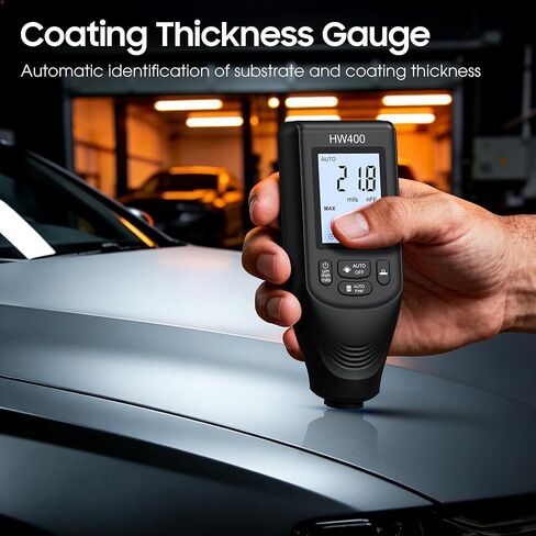 Paint Thickness Gauge, Digital Coating Thickness Gauge Meter for Cars, for Measurement of Metals Plastics Ceramics Glass Water in Kuwait