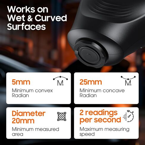 Paint Thickness Gauge, Digital Coating Thickness Gauge Meter for Cars, for Measurement of Metals Plastics Ceramics Glass Water in Kuwait