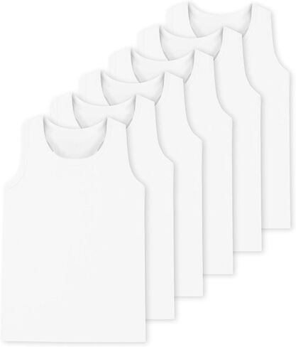 6 قطع من قمصان الفتيات بدون أكمام للفتيات، قمصان داخلية قطنية ناعمة للأطفال بدون أكمام، قمصان رقص للباليه (2T-16Y) in Kuwait