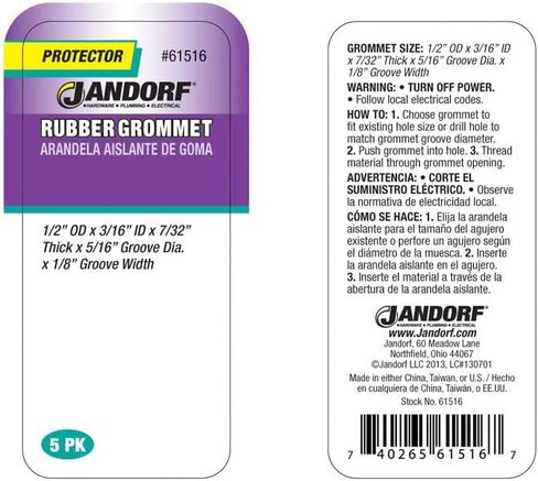 جاندورف مطاط ذو حلقة معدنية خاصة 1/2 Od 61516 in Kuwait