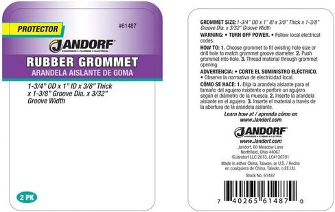 Jandorf Specialty Hardw Grommet Rubber 1-3/4 Od 61487 in Saudi Arabia
